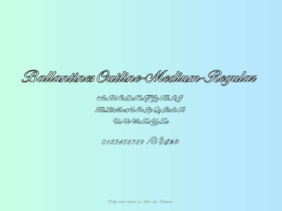 Fonte Ballantinesoutline Medium Regular Grátis Para Baixar