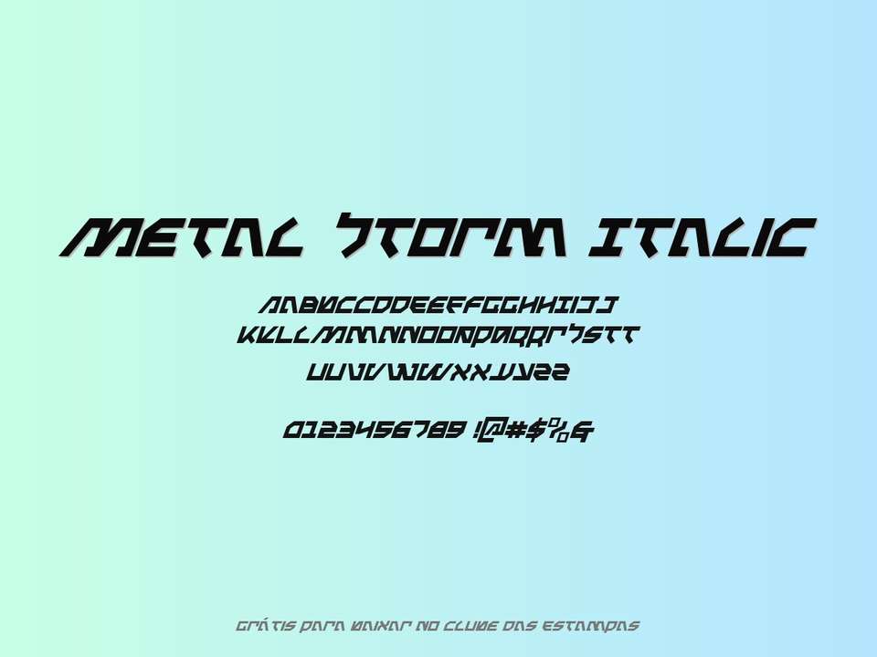 Fonte Metal Storm Italic Grátis Para Baixar