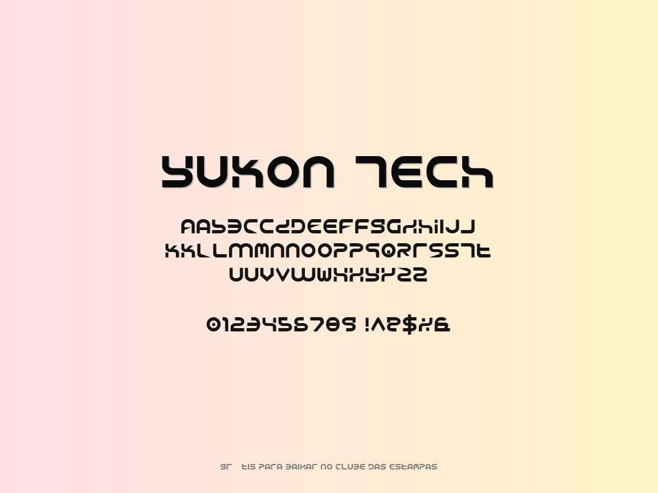 Fonte Yukon Tech Grátis Para Baixar