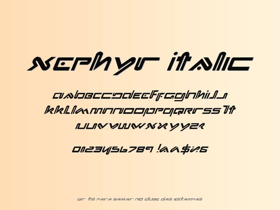 Fonte Xephyr Italic Grátis Para Baixar