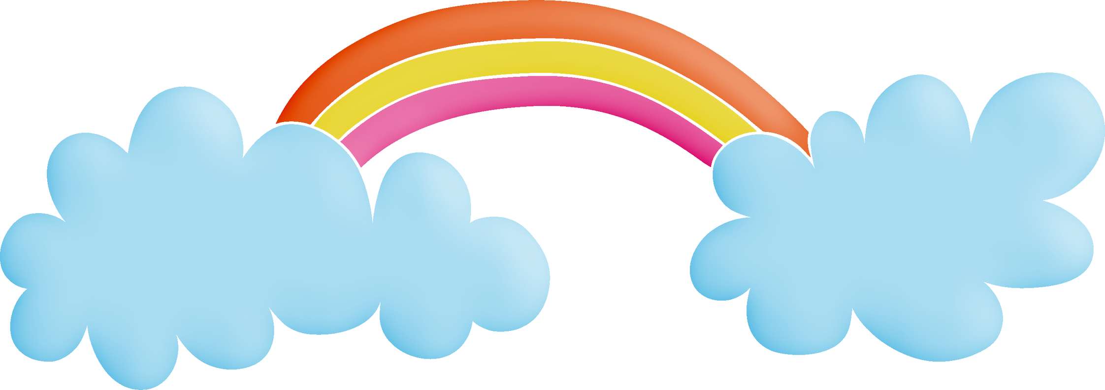 Arco Íris Com Duas Nuvens Natureza Png Grátis Para Baixar