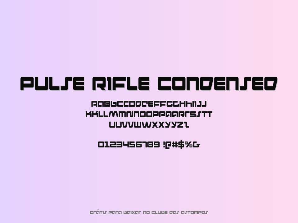 Fonte Pulse Rifle Condensed Grátis Para Baixar