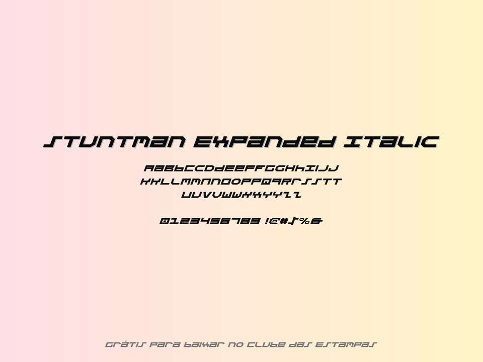 Fonte Stuntman Expanded Italic Grátis Para Baixar