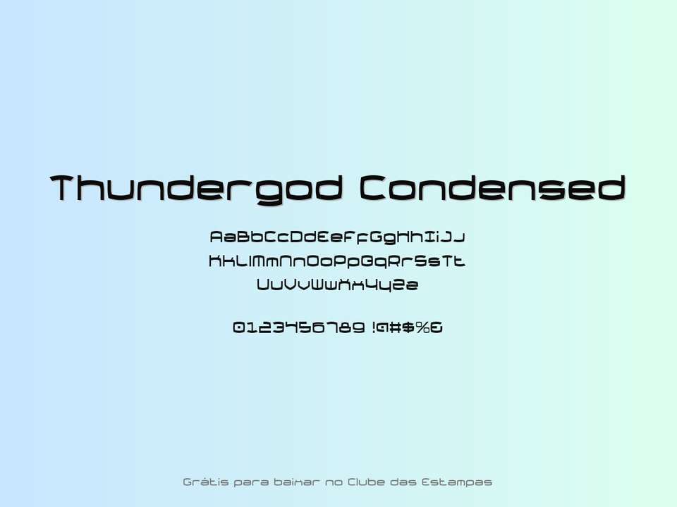 Fonte Thundergod Condensed Grátis Para Baixar