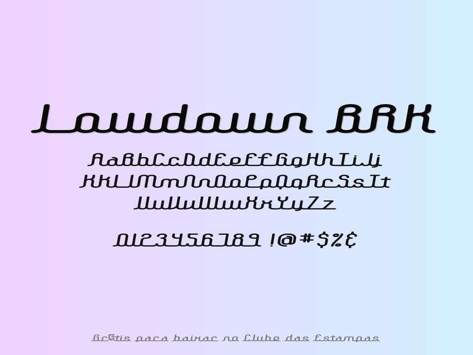 Fonte Lowdown Brk Grátis Para Baixar