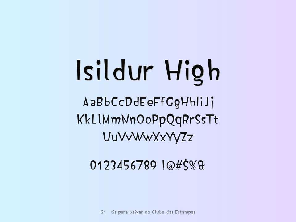 Fonte Isildur High Grátis Para Baixar