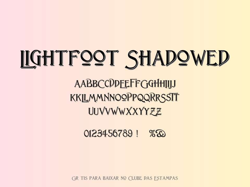 Fonte Lightfoot Shadowed Grátis Para Baixar