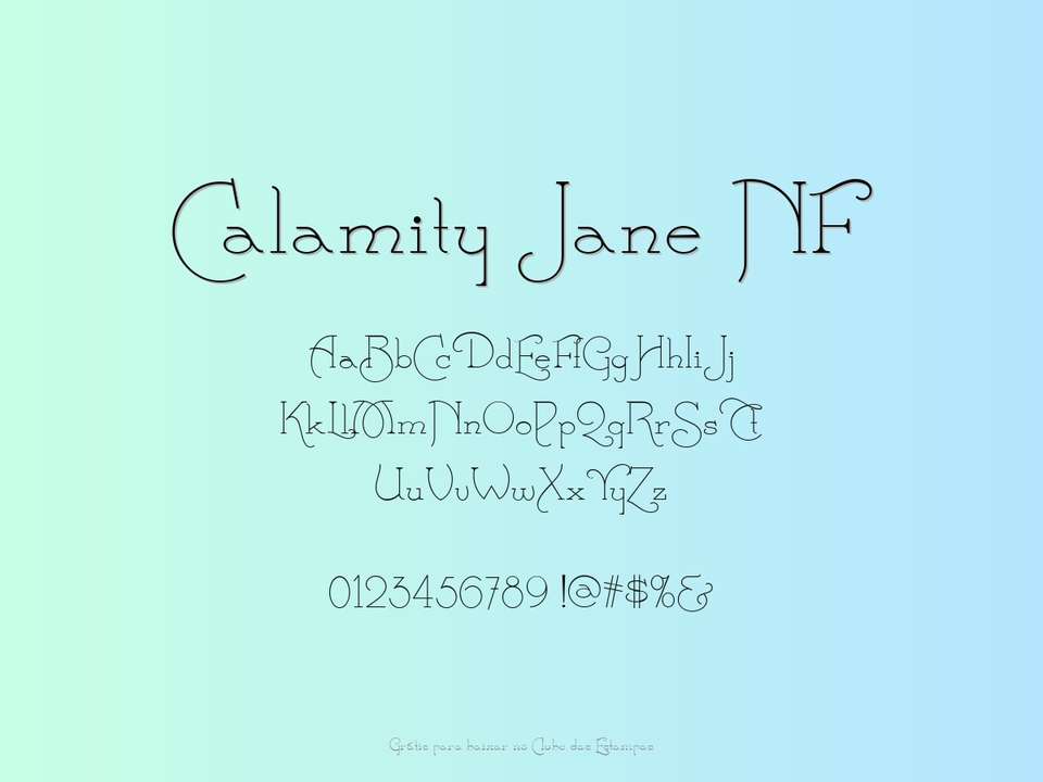 Fonte Calamity Jane Nf Grátis Para Baixar
