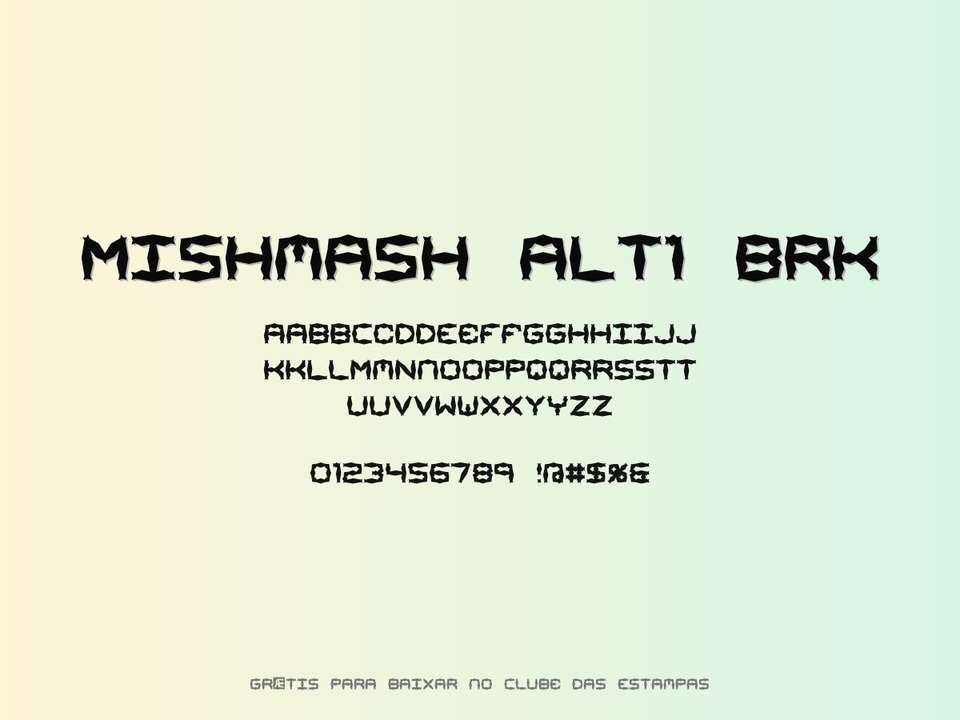Fonte Mishmash Alt1 Brk Grátis Para Baixar
