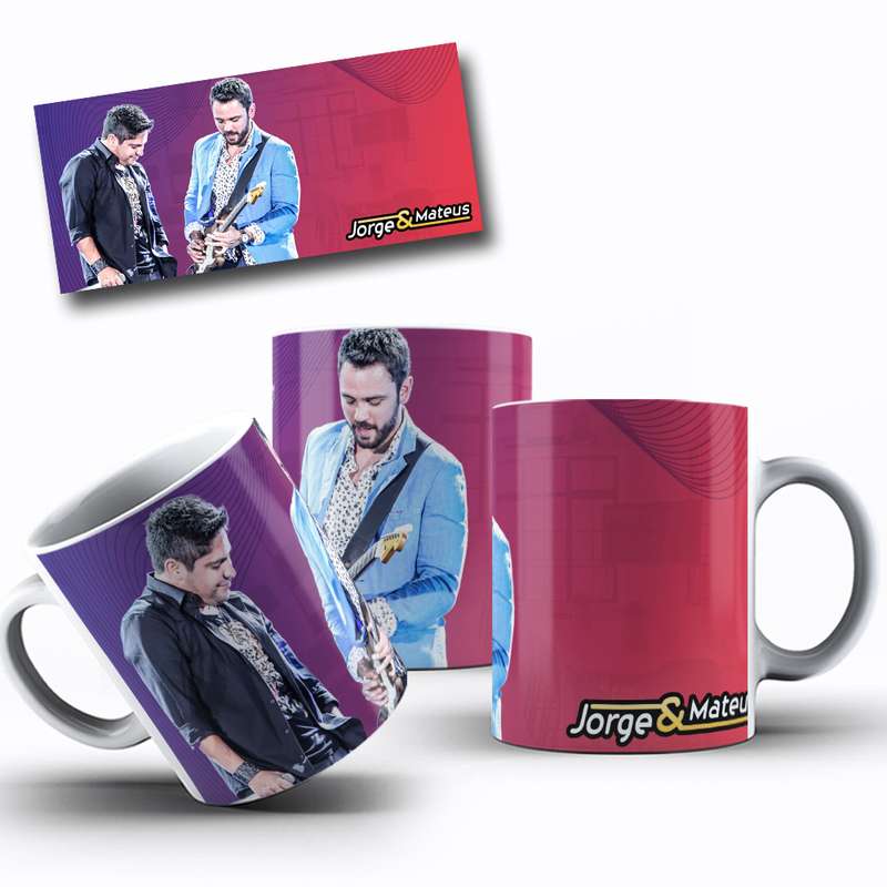 Arte Para Caneca Jorge & Mateus Música Cantores 3