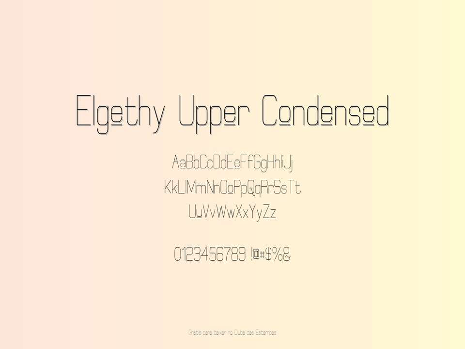Fonte Elgethy Upper Condensed Grátis Para Baixar