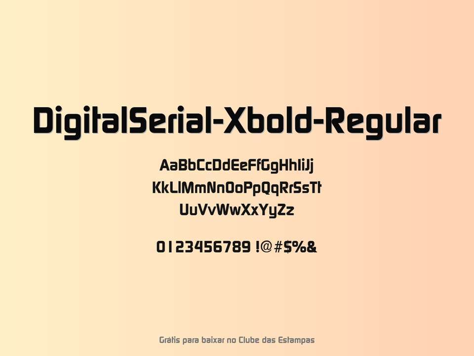 Fonte Digitalserial Xbold Regular Grátis Para Baixar