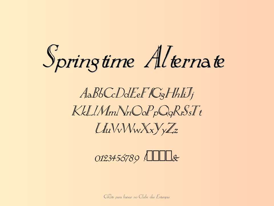 Fonte Springtime Alternate Grátis Para Baixar
