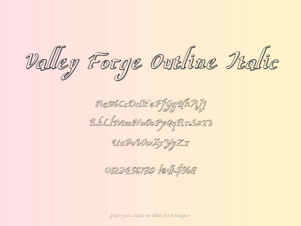 Fonte Valley Forge Outline Italic Grátis Para Baixar