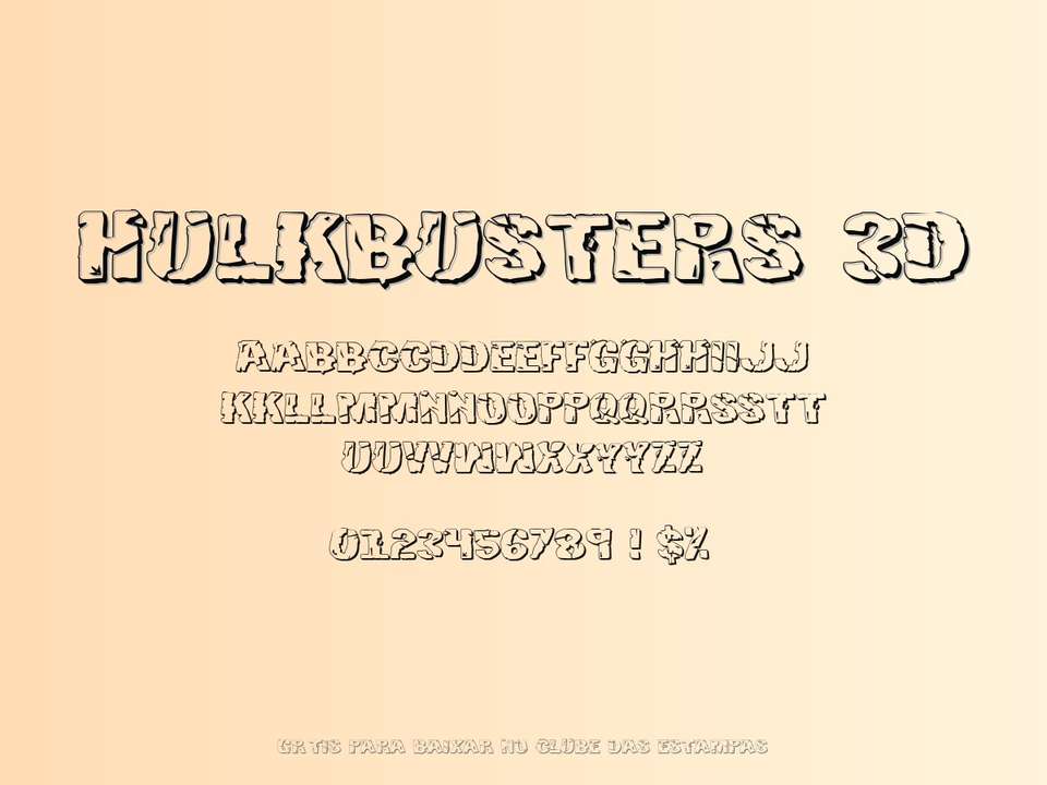 Fonte Hulkbusters 3d Grátis Para Baixar