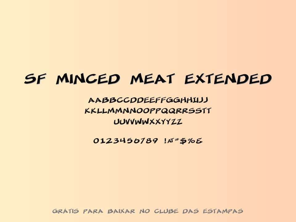Fonte Sf Minced Meat Extended Grátis Para Baixar