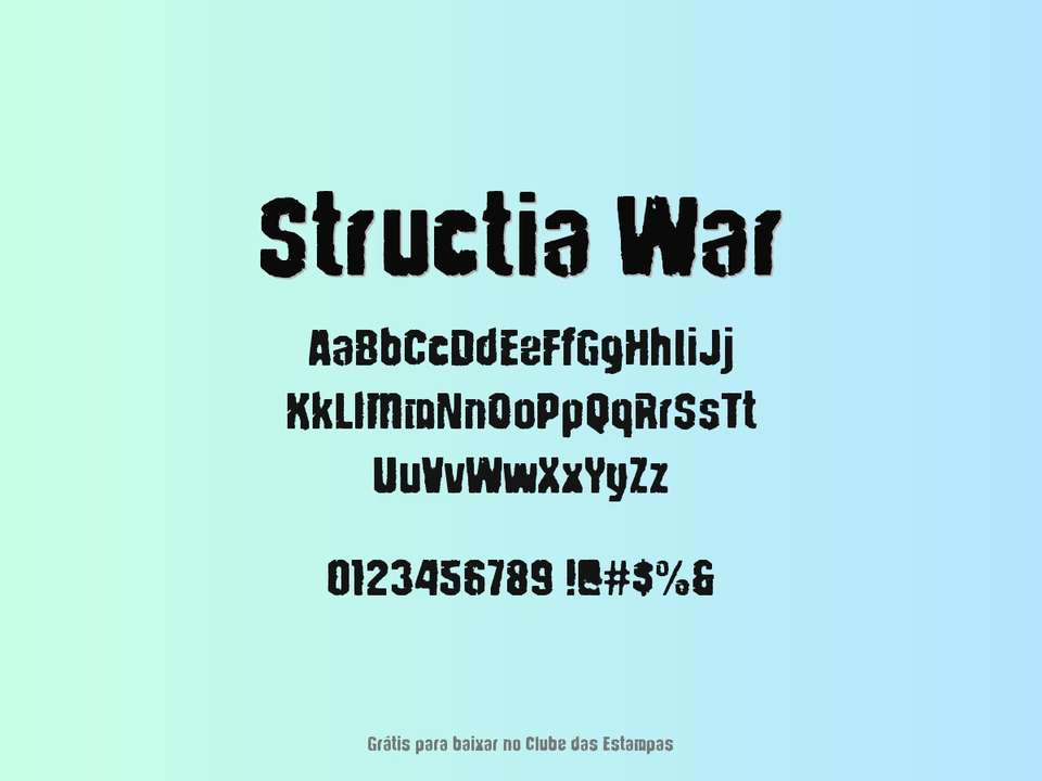 Fonte Structia War Grátis Para Baixar