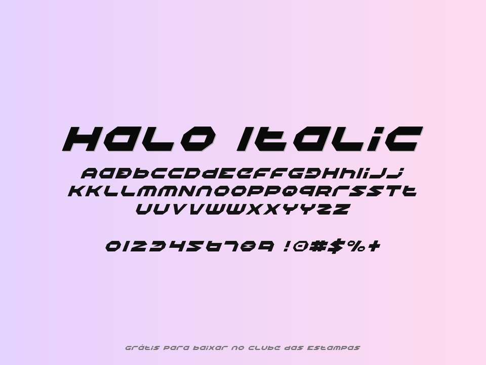 Fonte Halo Italic Grátis Para Baixar