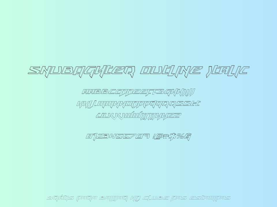Fonte Snubfighter Outline Italic Grátis Para Baixar