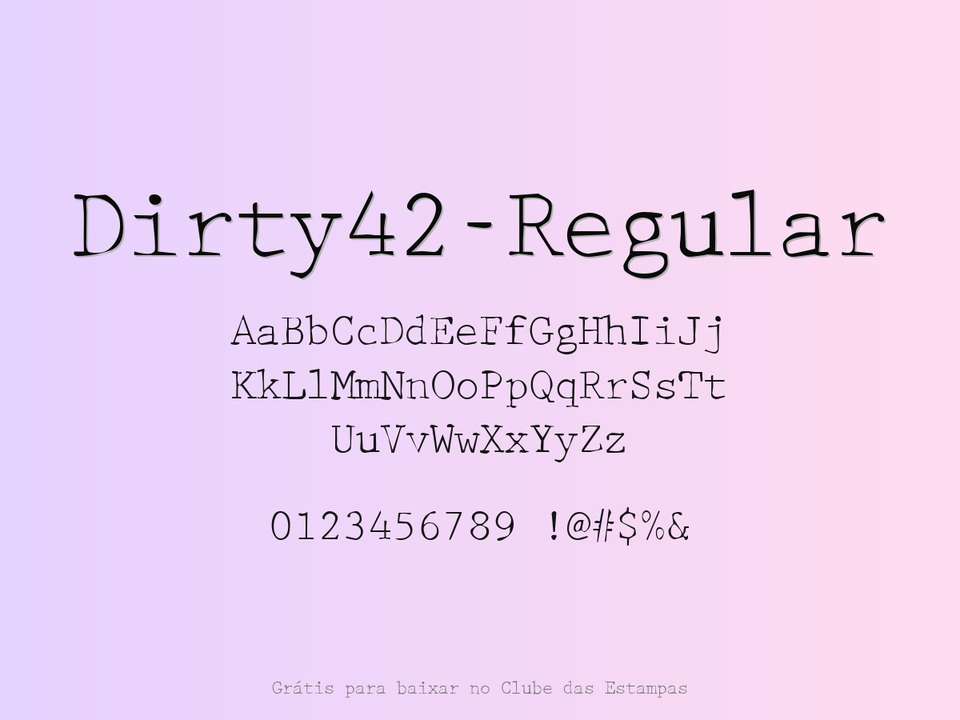 Fonte Dirty42 Regular Grátis Para Baixar