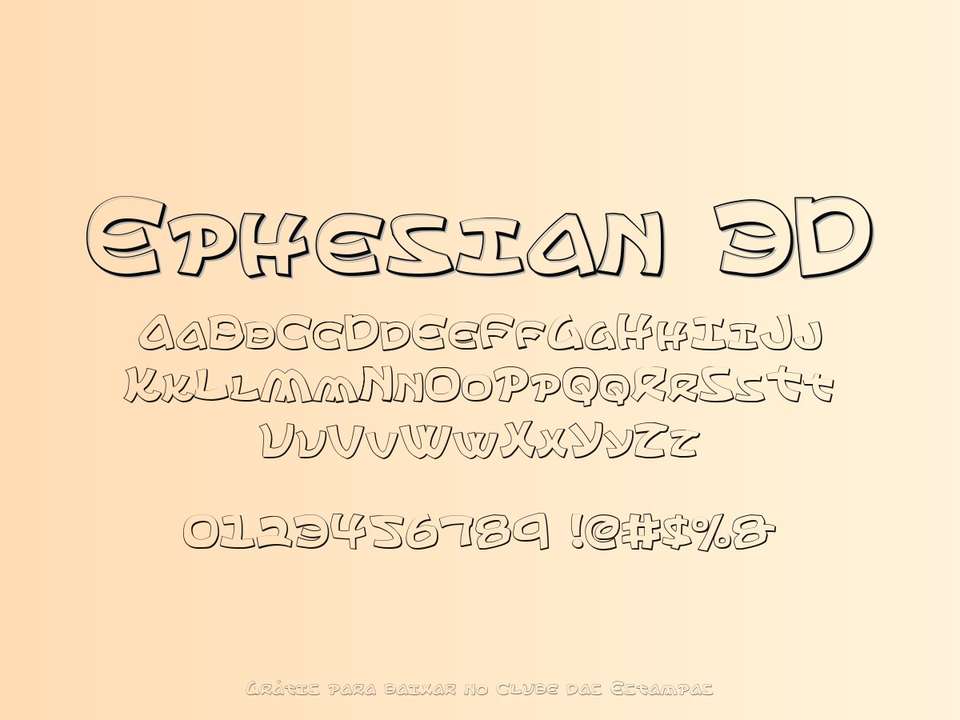 Fonte Ephesian 3d Grátis Para Baixar
