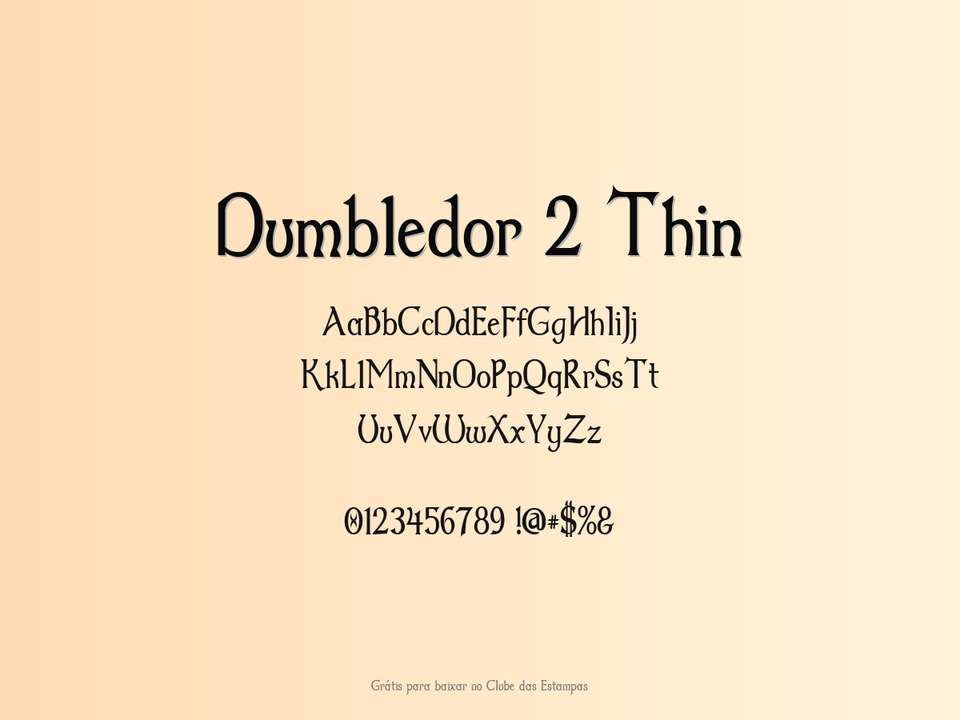 Fonte Dumbledor 2 Thin Grátis Para Baixar
