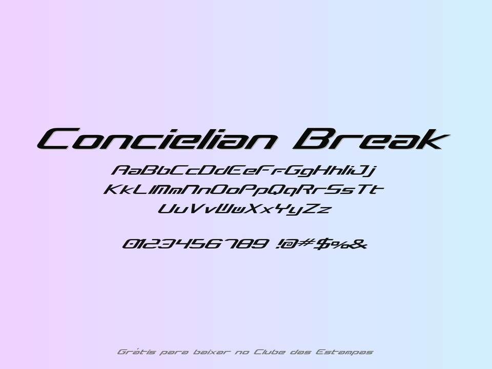 Fonte Concielian Break Grátis Para Baixar