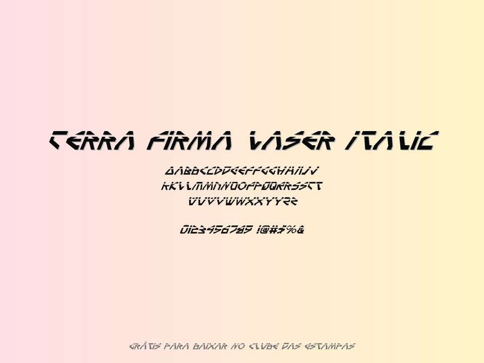 Fonte Terra Firma Laser Italic Grátis Para Baixar