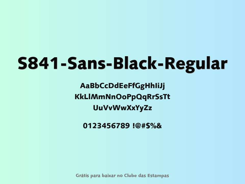 Fonte S841 Sans Black Regular Grátis Para Baixar