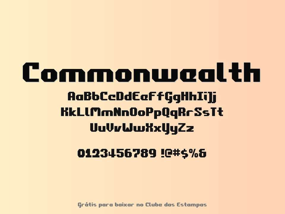 Fonte Commonwealth Grátis Para Baixar