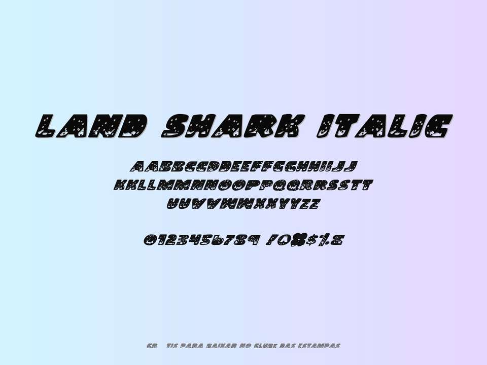 Fonte Land Shark Italic Grátis Para Baixar