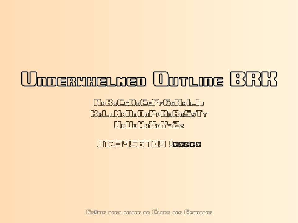 Fonte Underwhelmed Outline Brk Grátis Para Baixar