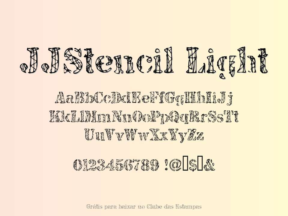 Fonte Jjstencil Light Grátis Para Baixar
