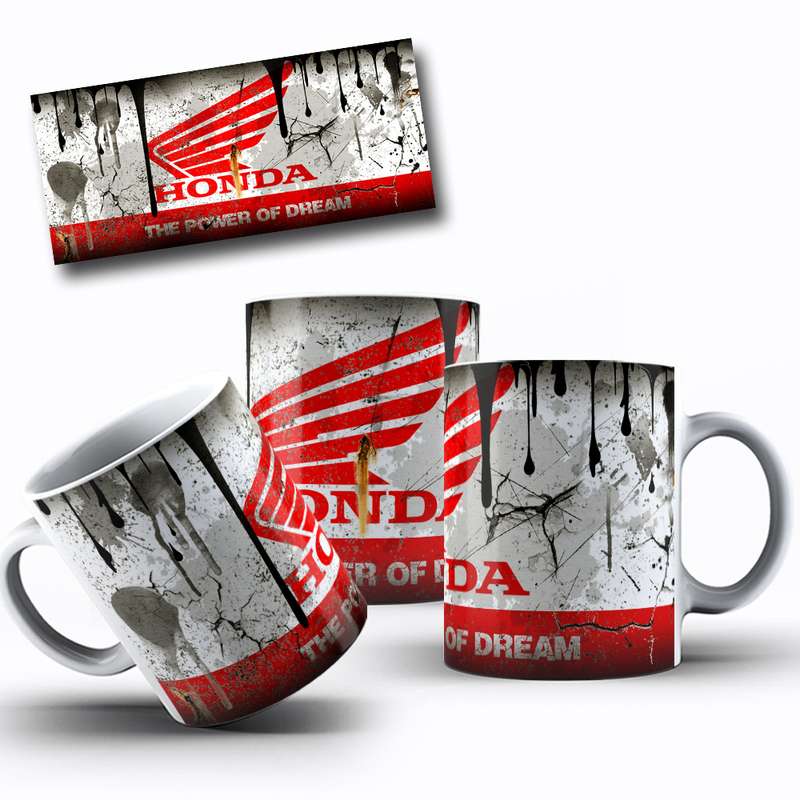 Arte Para Caneca Honda Logo Estilo Grunge 17