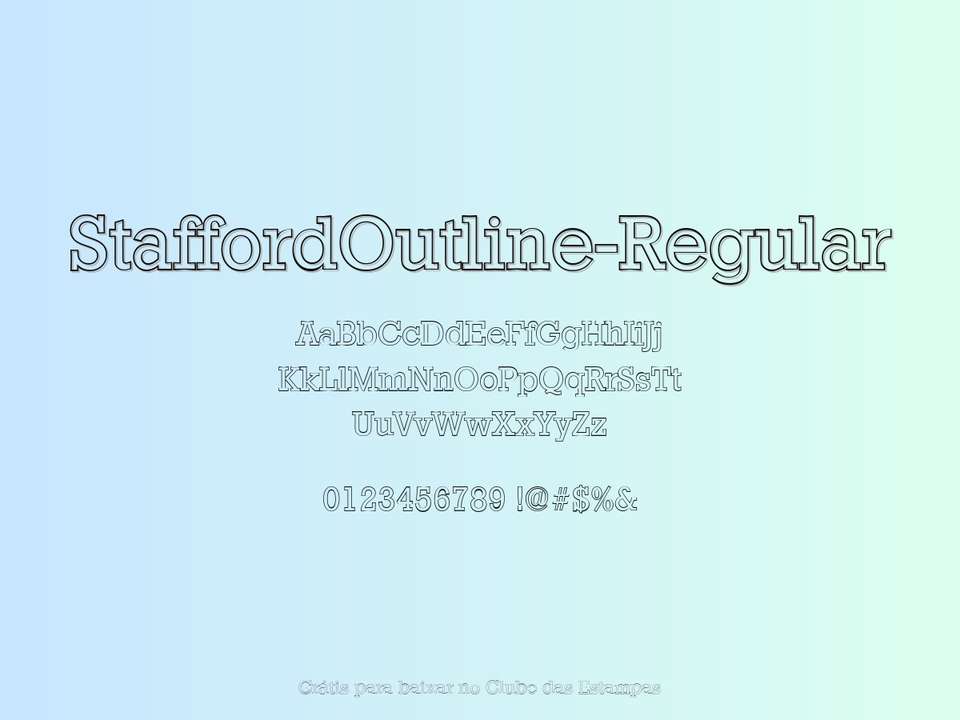 Fonte Staffordoutline Regular Grátis Para Baixar