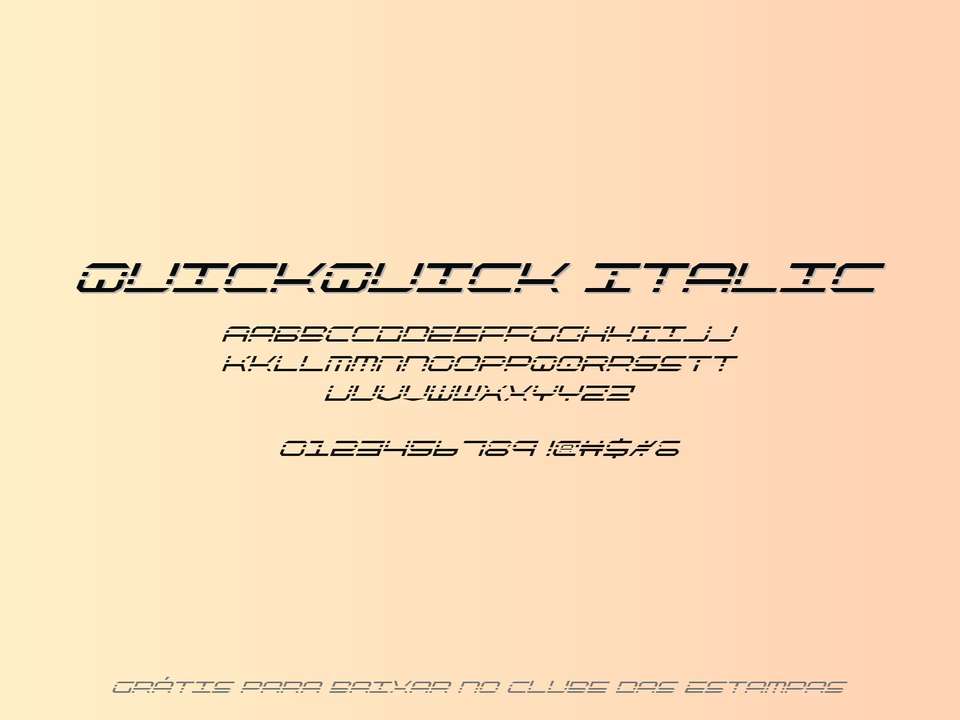 Fonte Quickquick Italic Grátis Para Baixar