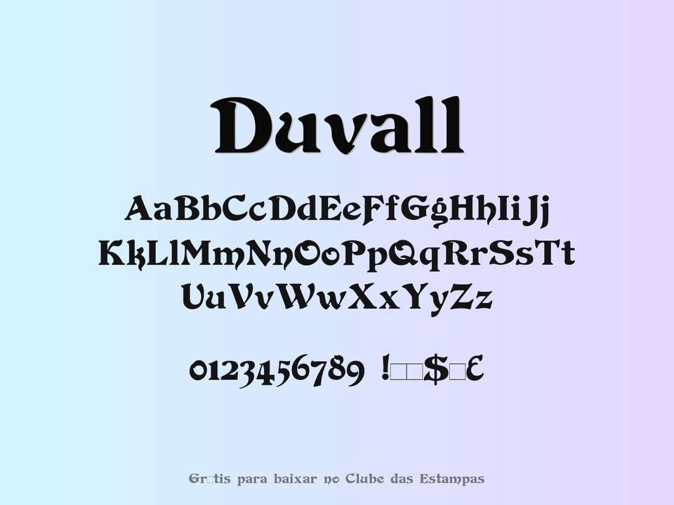 Fonte Duvall Grátis Para Baixar