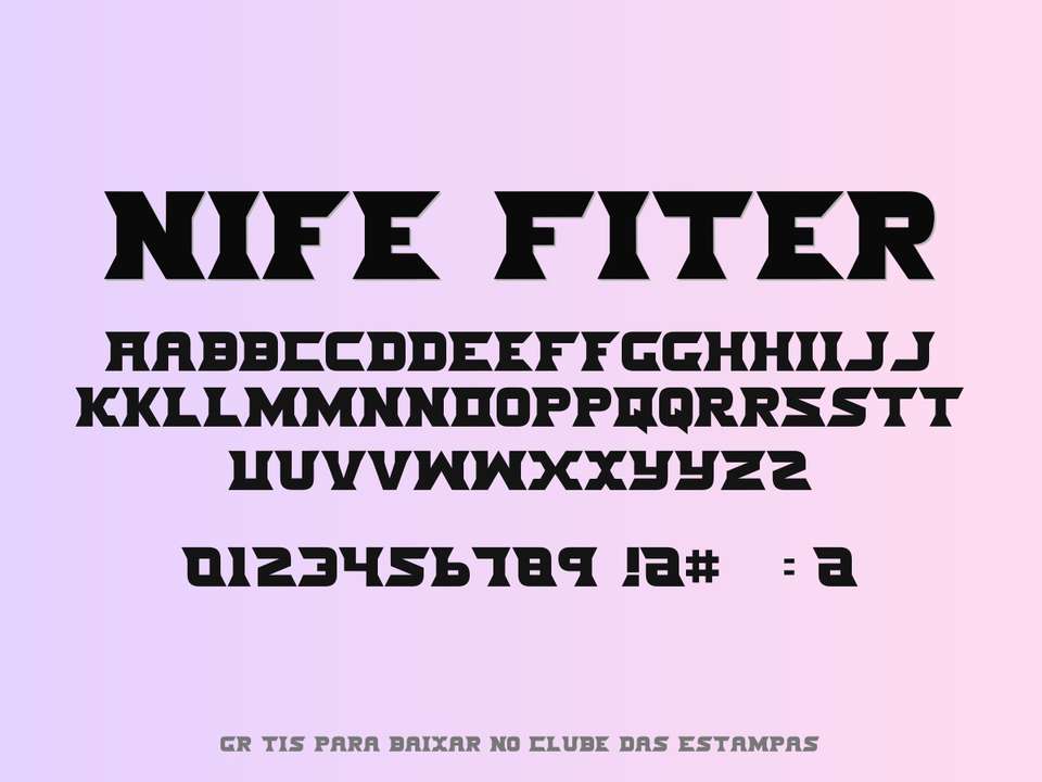 Fonte Nife Fiter Grátis Para Baixar