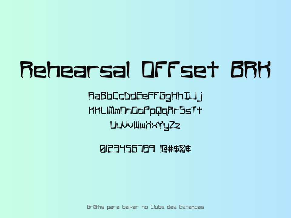 Fonte Rehearsal Offset Brk Grátis Para Baixar
