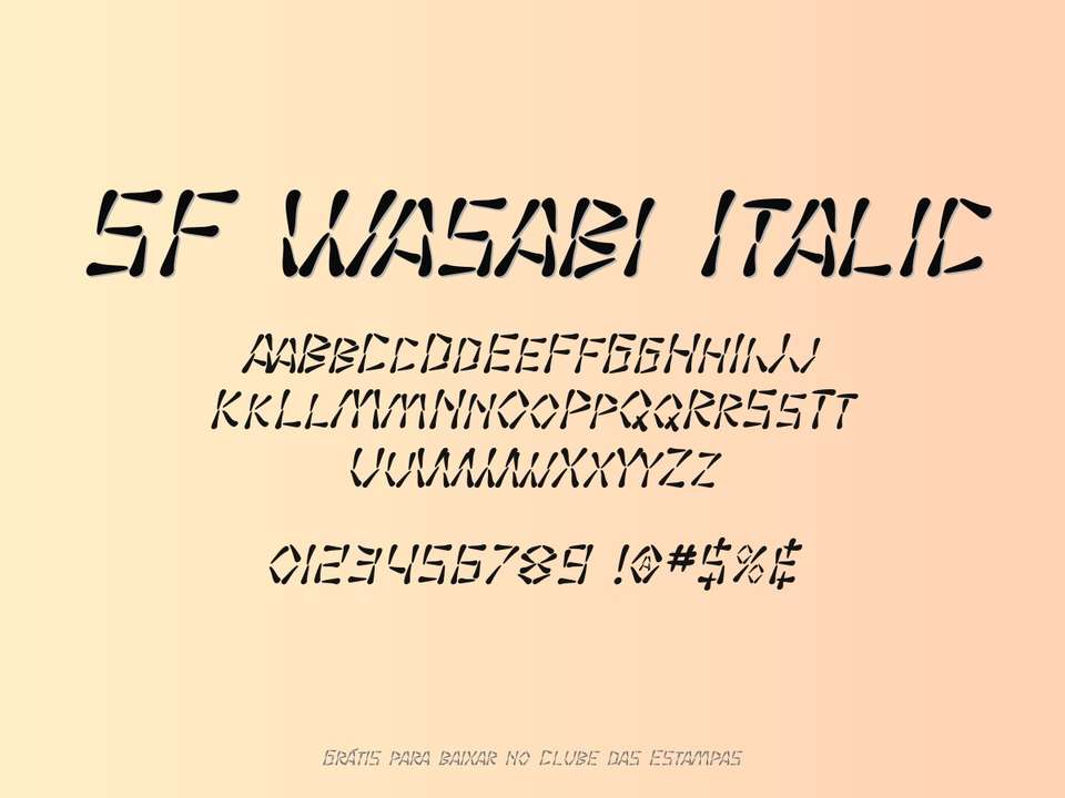 Fonte Sf Wasabi Italic Grátis Para Baixar