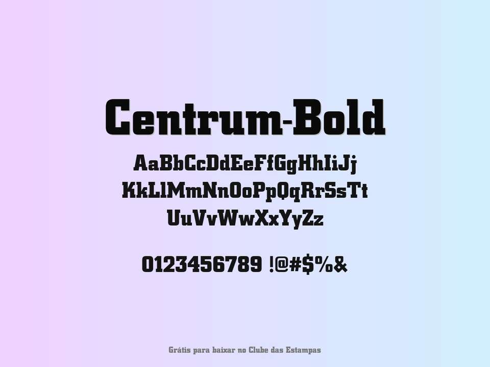 Fonte Centrum Bold Grátis Para Baixar