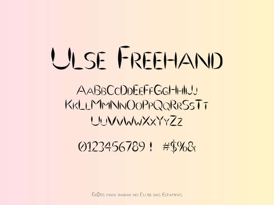 Fonte Ulse Freehand Grátis Para Baixar