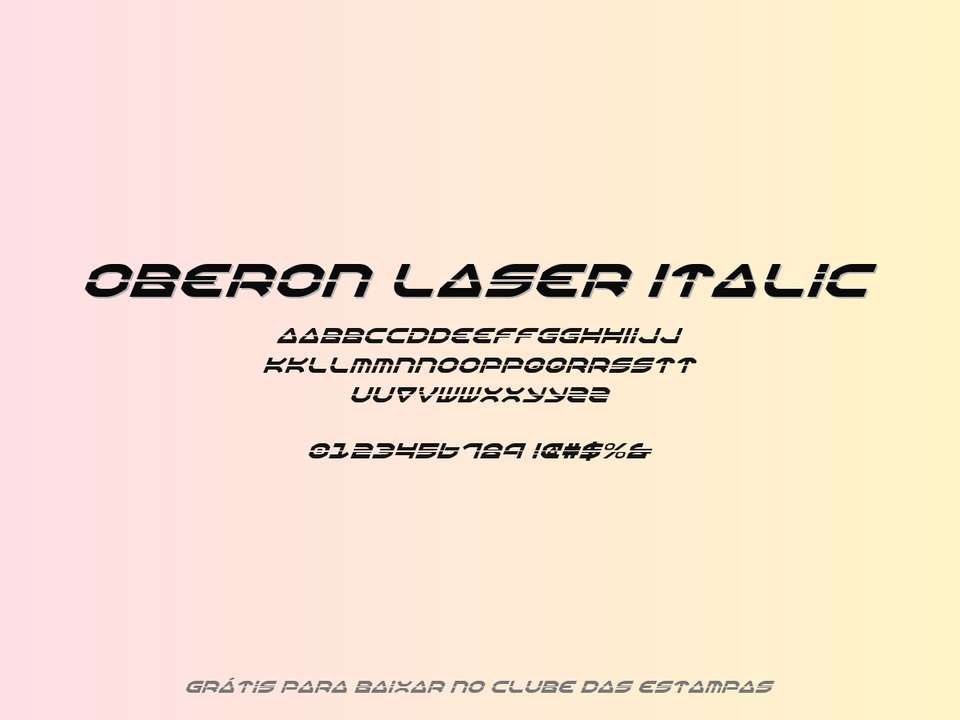 Fonte Oberon Laser Italic Grátis Para Baixar
