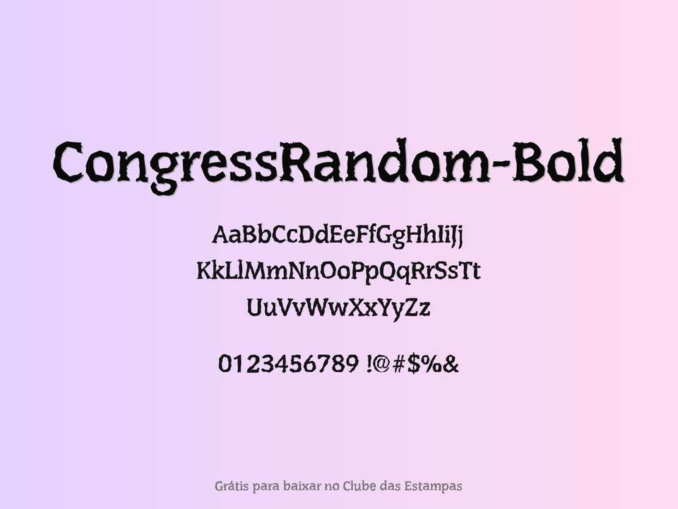 Fonte Congressrandom Bold Grátis Para Baixar