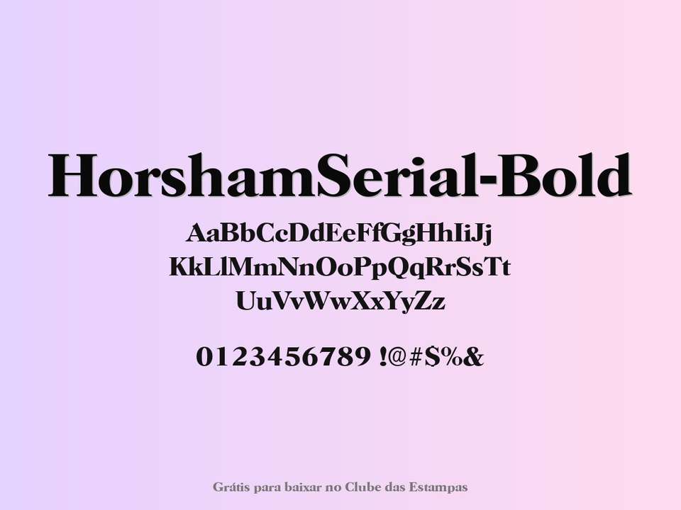 Fonte Horshamserial Bold Grátis Para Baixar