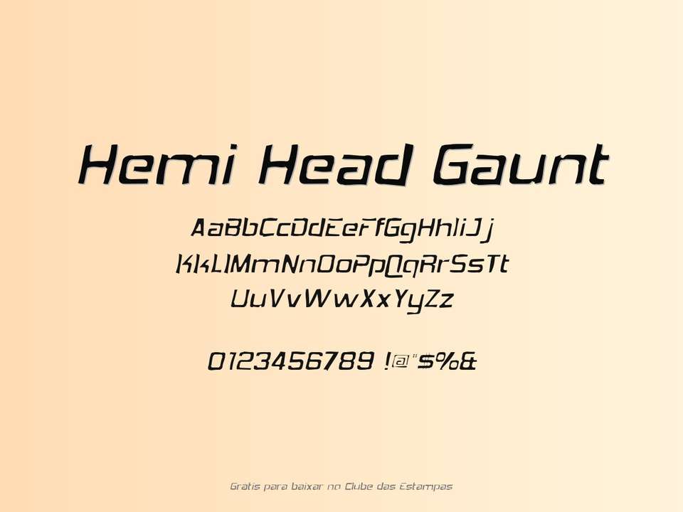 Fonte Hemi Head Gaunt Grátis Para Baixar