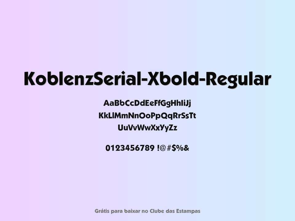 Fonte Koblenzserial Xbold Regular Grátis Para Baixar