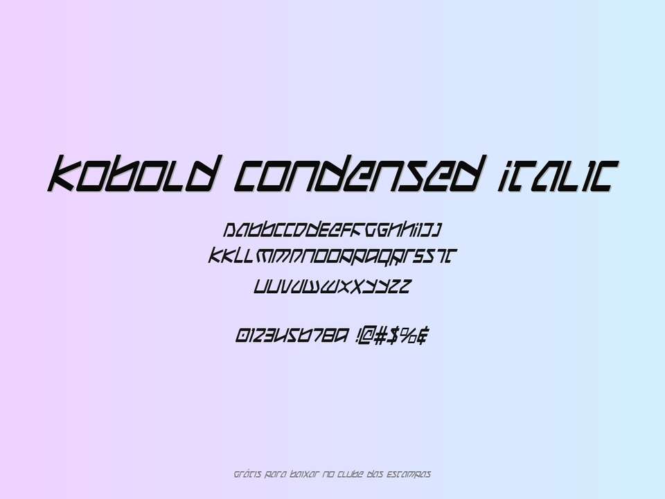 Fonte Kobold Condensed Italic Grátis Para Baixar