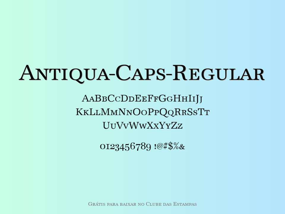 Fonte Antiqua Caps Regular Grátis Para Baixar
