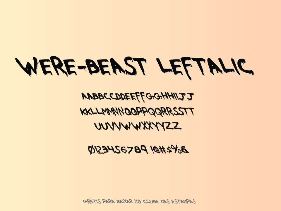 Fonte Were Beast Leftalic Grátis Para Baixar